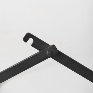 Mercana Direttore Modern Counter Stool with Foldable Metal Frame for Stylish Kitchen or Bar Seating Solution Brown/Gray Suede | Black Metal | Counter 69629