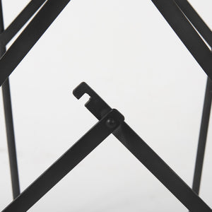 Mercana Direttore Elegant Director's Chair-Inspired Stool with Sturdy Metal Frame for Modern Living Spaces Black Leather | Black Iron | Counter 69631