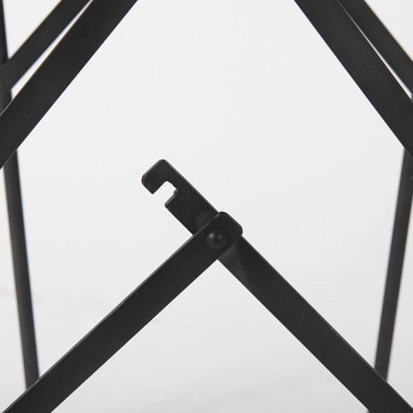 Mercana Direttore Elegant Director's Chair-Inspired Stool with Sturdy Metal Frame for Modern Living Spaces Black Leather | Black Iron | Counter 69631