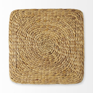 Mercana Maya Handcrafted Seagrass Pouf – Versatile Accent for Seating, Footrest, or Table in Warm Tones Brown Seagrass | Square 69576