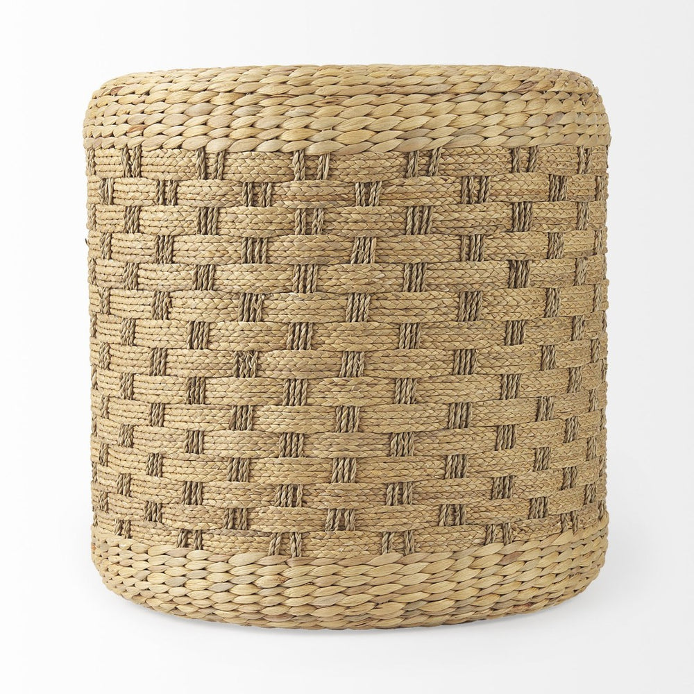 Mercana Michelle Coastal-Inspired Round Pouf – Handwoven Seagrass for Versatile Seating & Stylish Decor 69580