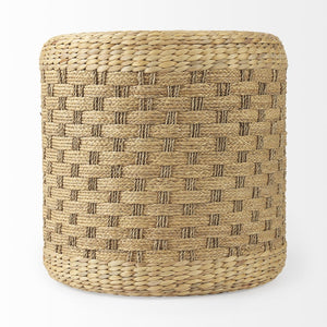 Mercana Michelle Coastal-Inspired Round Pouf – Handwoven Seagrass for Versatile Seating & Stylish Decor 69580