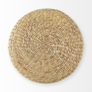 Mercana Michelle Coastal-Inspired Round Pouf – Handwoven Seagrass for Versatile Seating & Stylish Decor 69580