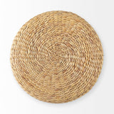 Mercana Michelle 17.7L x 17.7W x 17.7H Light Brown Woven Seagrass Round Pouf  69580