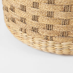 Mercana Michelle Coastal-Inspired Round Pouf – Handwoven Seagrass for Versatile Seating & Stylish Decor 69580