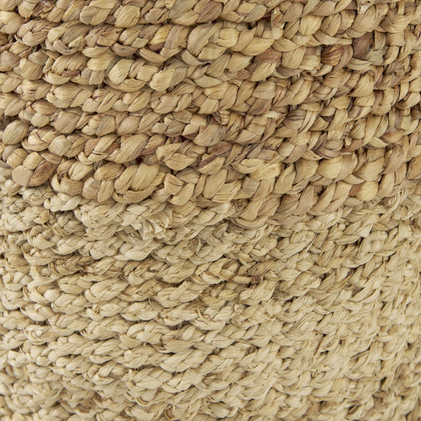 Mercana Morocco Handwoven Round Baskets - Natural Water Hyacinth with Handles for Stylish Storage Solutions 69584