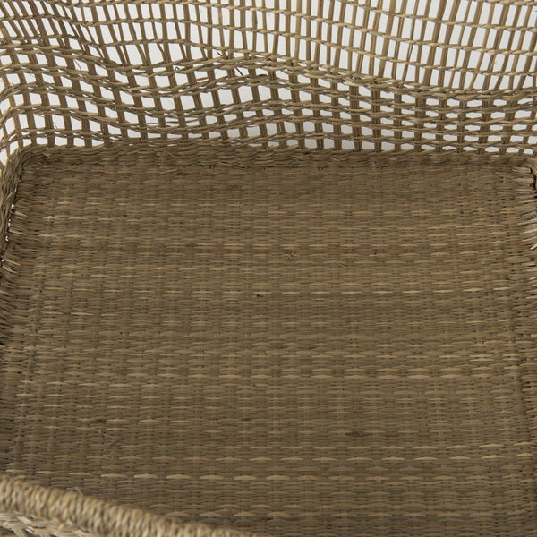Mercana Bellisa Handwoven Rectangular Baskets for Stylish Storage - Natural Seagrass with Handles for All Spaces 69585