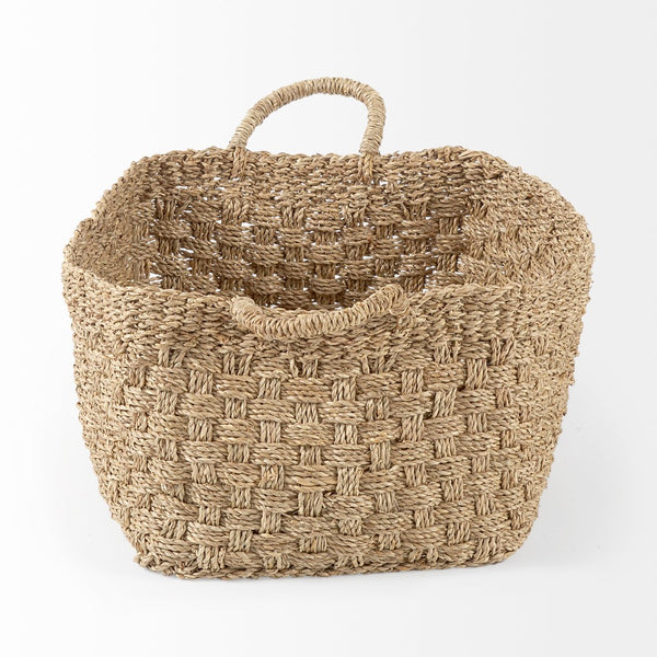 Mercana Emra Versatile Rectangular Baskets for Storage & Decor - Handwoven Seagrass for Any Room Style 69588