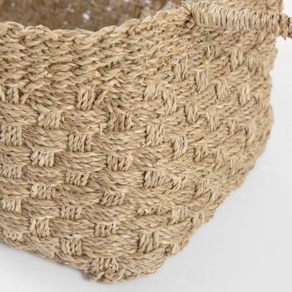 Mercana Emra Versatile Rectangular Baskets for Storage & Decor - Handwoven Seagrass for Any Room Style 69588