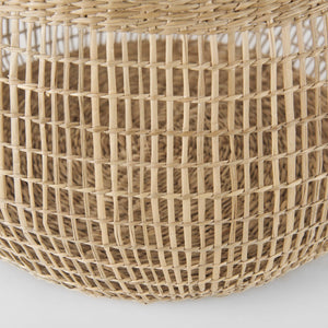 Mercana Nova Woven Round Baskets with Long Handles - Stylish Storage for Home Décor and Organization 69592