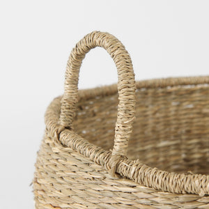 Mercana Bradley Coastal Woven Baskets with Handles - Stylish Natural Storage for Home Décor and Organization 69596