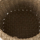 Mercana Jarek 15.0L x 15.0W x 11.8H (Set of 3) Medium Brown Seagrass Basket Cross Weave Round Basket 69598