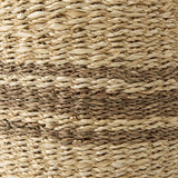 Mercana Sivannah 19.7L x 19.7W x 23.6H (Set of 3) Light Brown and Medium Brown Striped Seagrass Round Basket 69599