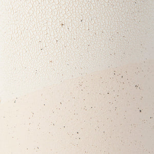 Mercana Salar Crackled Ceramic Vase - Artisanal Two-Toned Design for Modern & Coastal Home Décor Elegance Cream Ceramic | 11H 69475