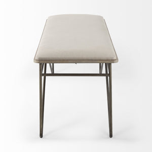 Mercana Camille Elegant Upholstered Bench with Sturdy Metal Frame – Perfect for Entryway or Living Room Decor 69372