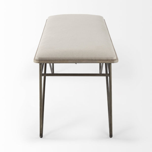 Mercana Camille Elegant Upholstered Bench with Sturdy Metal Frame – Perfect for Entryway or Living Room Decor 69372