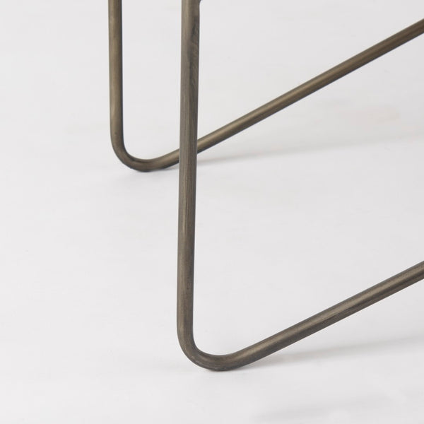 Mercana Camille Elegant Upholstered Bench with Sturdy Metal Frame – Perfect for Entryway or Living Room Decor 69372