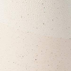 Mercana Salar Crackled Ceramic Vase - Artisanal Two-Toned Design for Modern & Coastal Home Décor Elegance Cream Ceramic | 14H 69476