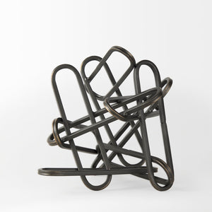 Mercana Henderson Paperclip Decorative Object - Modern Matte Finish Metal Accent for Chic Home Styling Black Metal | 8H 69495