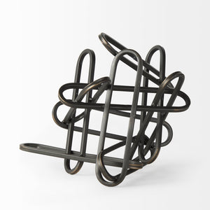 Mercana Henderson Paperclip Decorative Object - Modern Matte Finish Metal Accent for Chic Home Styling Black Metal | 8H 69495