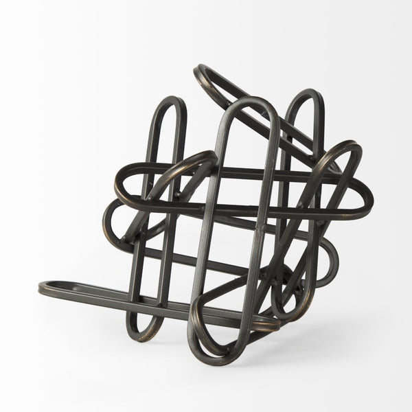 Mercana Henderson Paperclip Decorative Object - Modern Matte Finish Metal Accent for Chic Home Styling Black Metal | 8H 69495
