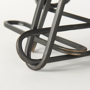 Mercana Henderson Paperclip Decorative Object - Modern Matte Finish Metal Accent for Chic Home Styling Black Metal | 8H 69495