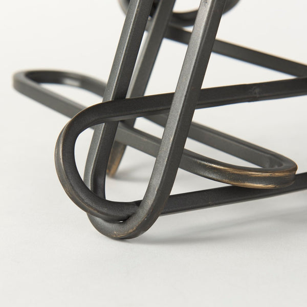 Mercana Henderson Paperclip Decorative Object - Modern Matte Finish Metal Accent for Chic Home Styling Black Metal | 8H 69495