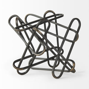 Mercana Henderson Paperclip Decorative Object - Modern Matte Finish Metal Accent for Chic Home Styling Black Metal | 9H 69496