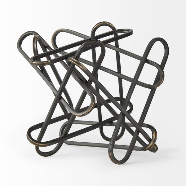Mercana Henderson Paperclip Decorative Object - Modern Matte Finish Metal Accent for Chic Home Styling Black Metal | 9H 69496