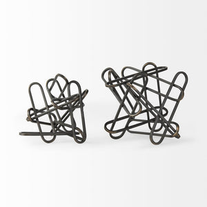 Mercana Henderson Paperclip Decorative Object - Modern Matte Finish Metal Accent for Chic Home Styling Black Metal | 9H 69496