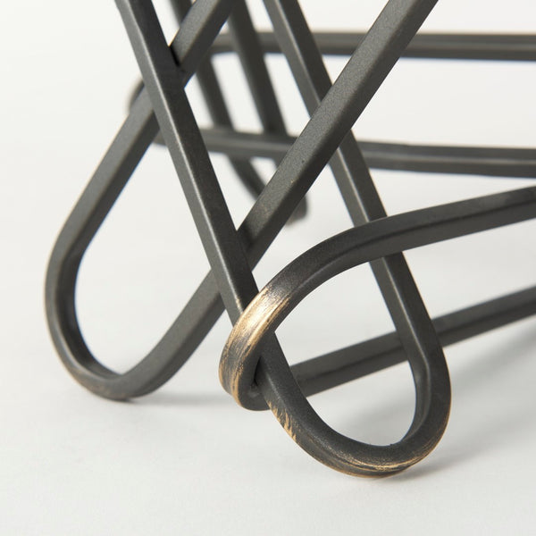 Mercana Henderson Paperclip Decorative Object - Modern Matte Finish Metal Accent for Chic Home Styling Black Metal | 9H 69496