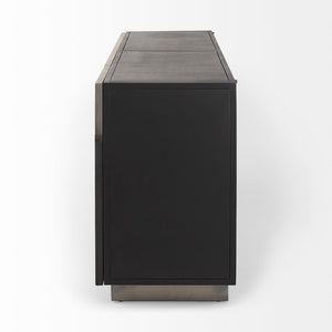 Mercana Roxdale Industrial Iron Sideboard with Unique Handcrafted Finish for Modern Living Spaces, 82” Long 69260