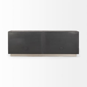 Mercana Roxdale Industrial Iron Sideboard with Unique Handcrafted Finish for Modern Living Spaces, 82” Long 69260