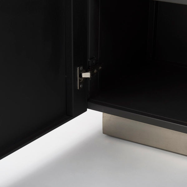 Mercana Roxdale Industrial Iron Sideboard with Unique Handcrafted Finish for Modern Living Spaces, 82” Long 69260