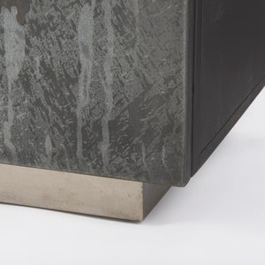 Mercana Roxdale Industrial Iron Sideboard with Unique Handcrafted Finish for Modern Living Spaces, 82” Long 69260