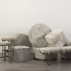 Mercana Millie Elegant Hair-On-Hide Seat Counter Stool with Stylish Gold Frame for Modern Farmhouse Charm Gray Hair-On-Hide | Gold Metal | Bar 69385