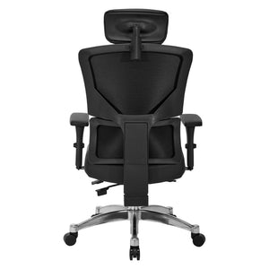 OSP Home Furnishings 639 Series Ergonomic Manager Chair with Lumbar Support and 4-way Adjustable Armrests 639-P76C4-R107