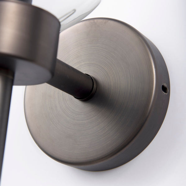 Mercana Boltern Elegant Matte Black Wall Sconce with Clear Shade for Modern and Industrial Home Décor 65360