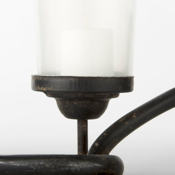 Mercana Quito Industrial-Style Five Candle Holder – Stunning Chain-Link Design for Chic Tabletop Decor 53337