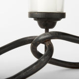 Mercana Quito Black Metal Chain-Link Five Candle Table Candle Holder  53337