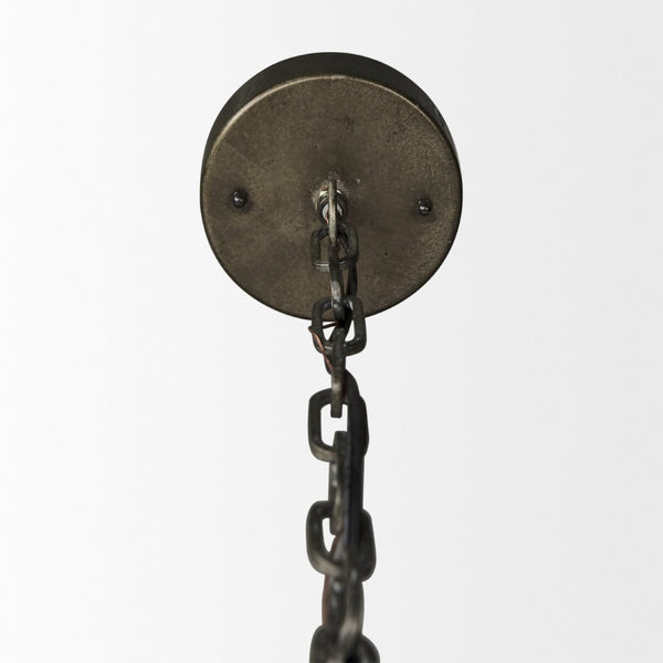 Mercana Zaio Striking Weathered Antique Pendant Light with Caged Design for Modern Farmhouse Style Decor 65130