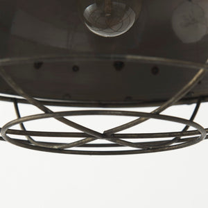 Mercana Zaio Striking Weathered Antique Pendant Light with Caged Design for Modern Farmhouse Style Decor 65130