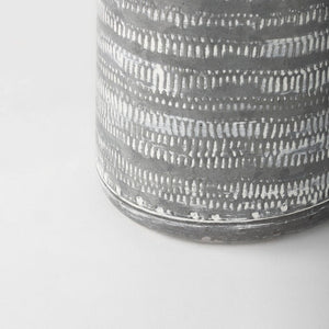 Mercana Serena Decorative Metal Jug - Rustic Charm with Textured Design for Home Styling and Accent Decor Gray/White Metal | 8H 68058