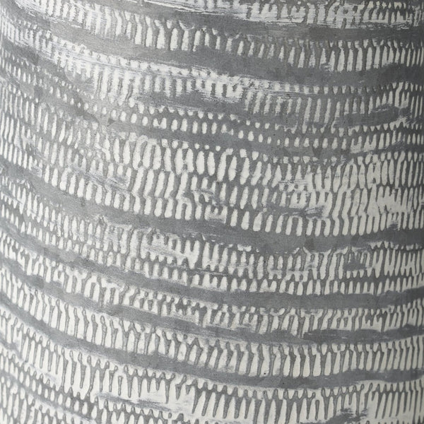 Mercana Serena Decorative Metal Jug - Rustic Charm with Textured Design for Home Styling and Accent Decor Gray/White Metal | 11H 68059