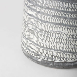 Mercana Serena Decorative Metal Jug - Rustic Charm with Textured Design for Home Styling and Accent Decor Gray/White Metal | 11H 68059