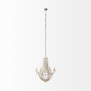 Mercana Phillum Coastal Charm Chandelier with Elegant Water-Drop Design, Six Bulbs, Perfect for Dining Spaces 65200