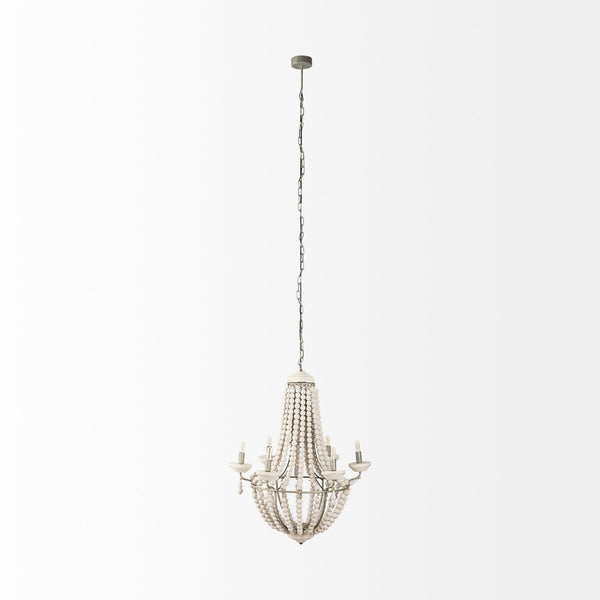 Mercana Phillum Coastal Charm Chandelier with Elegant Water-Drop Design, Six Bulbs, Perfect for Dining Spaces 65200