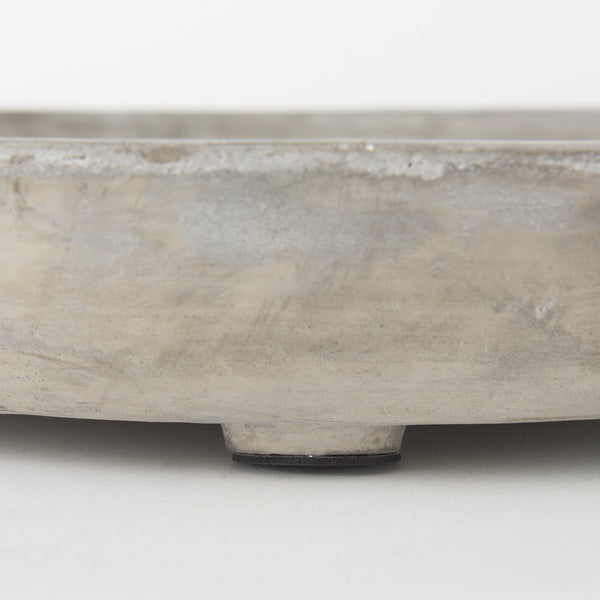 Mercana Triton Large Shallow Bowl - Stylish Round Concrete Tray For Modern Home Décor & Functional Use Concrete | Large  68075