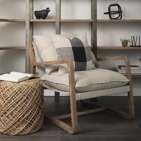 Mercana Raquel Decorative Pillow Cover: Modern Plaid Accent for Farmhouse, Coastal, and Contemporary Styles 69421