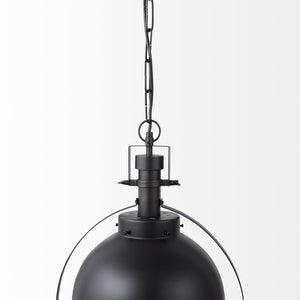 Mercana Leighton Pendant Light - Striking Spherical Design in Antiqued Gold for Modern Farmhouse Glamour Black Metal | Glass Globe 65463